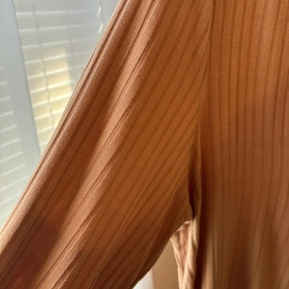 Nordstrom Single Thread Caramel Ribbed Cardigan Size XL NWOT - Picture 4 of 5